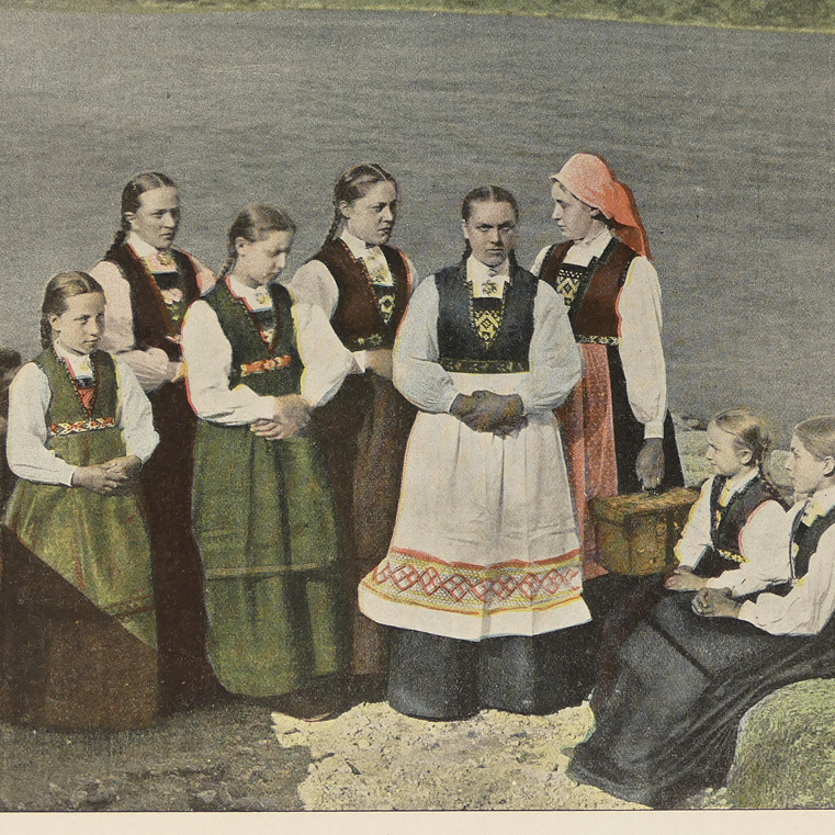Norway / Sweden 1890s color photos Sognefjorden National Costume Dress ...
