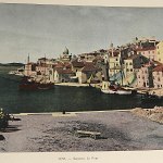 Adriatic Sea Shores 1890s Book w/ color photos of Old Italy + Croatia