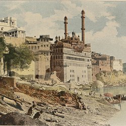 India Lahore 1890s Book w/ color photos Tombs Varanasi Agra Amritsar