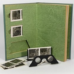 German 3D Stereo View BOOK Forest w/150 photo +viewer Raumbild Verlag