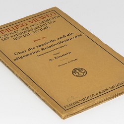 Albert Einstein Original Special + General Relativity Theory Book 1920