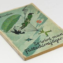 Fallschirmjager Paratrooper Wartime Comic Cartoon 1943 WW2 Luftwaffe