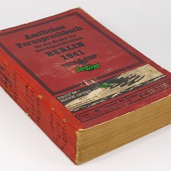 German Berlin Phone Book 1941 WW2 Address Telephone Directory Germany